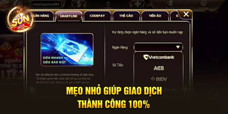Rút Tiền Sunwin - Hướng Dẫn Giao Dịch Miễn Phí, An Toàn 5 Mẹo nhỏ giúp giao dịch thành công 100%